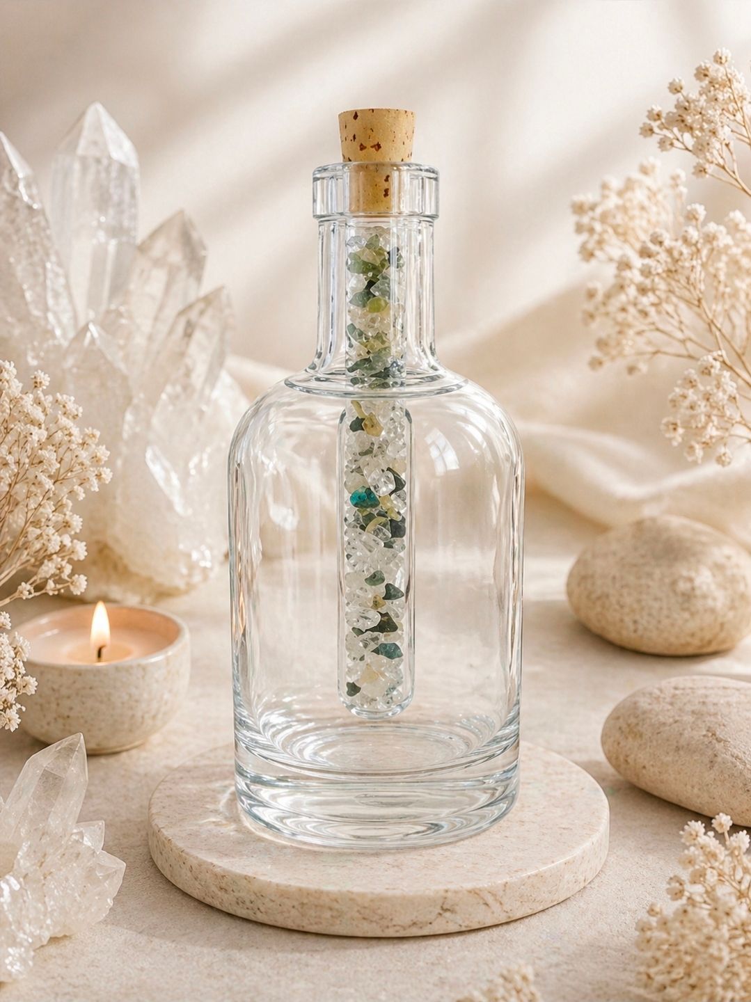 Aqua Gems Glass Gemstone Wall - Rock Crystal, Opal and Garnet / Joy of Life (mt S)