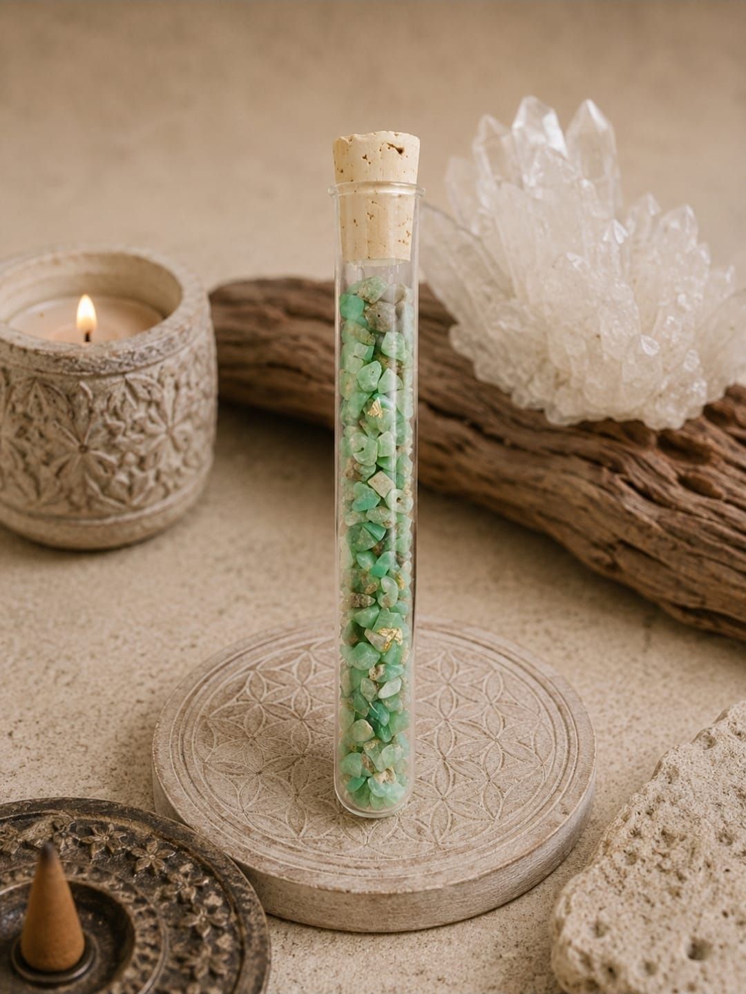 Aqua Gems Glass Gemstone Wall - Chrysoprase / Security & Trust (size S)