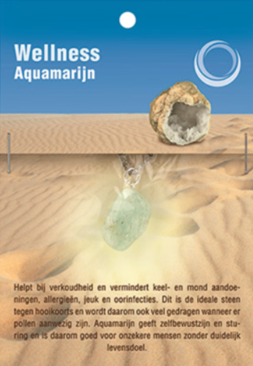 Aquamarijn Gezondheidshanger + Ketting