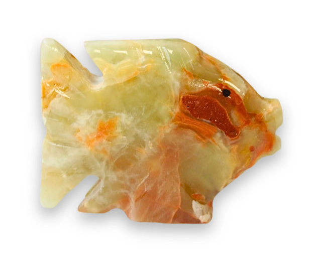 Aragoniet / Onyxmarmer Edelsteen Vis - 5.5 cm