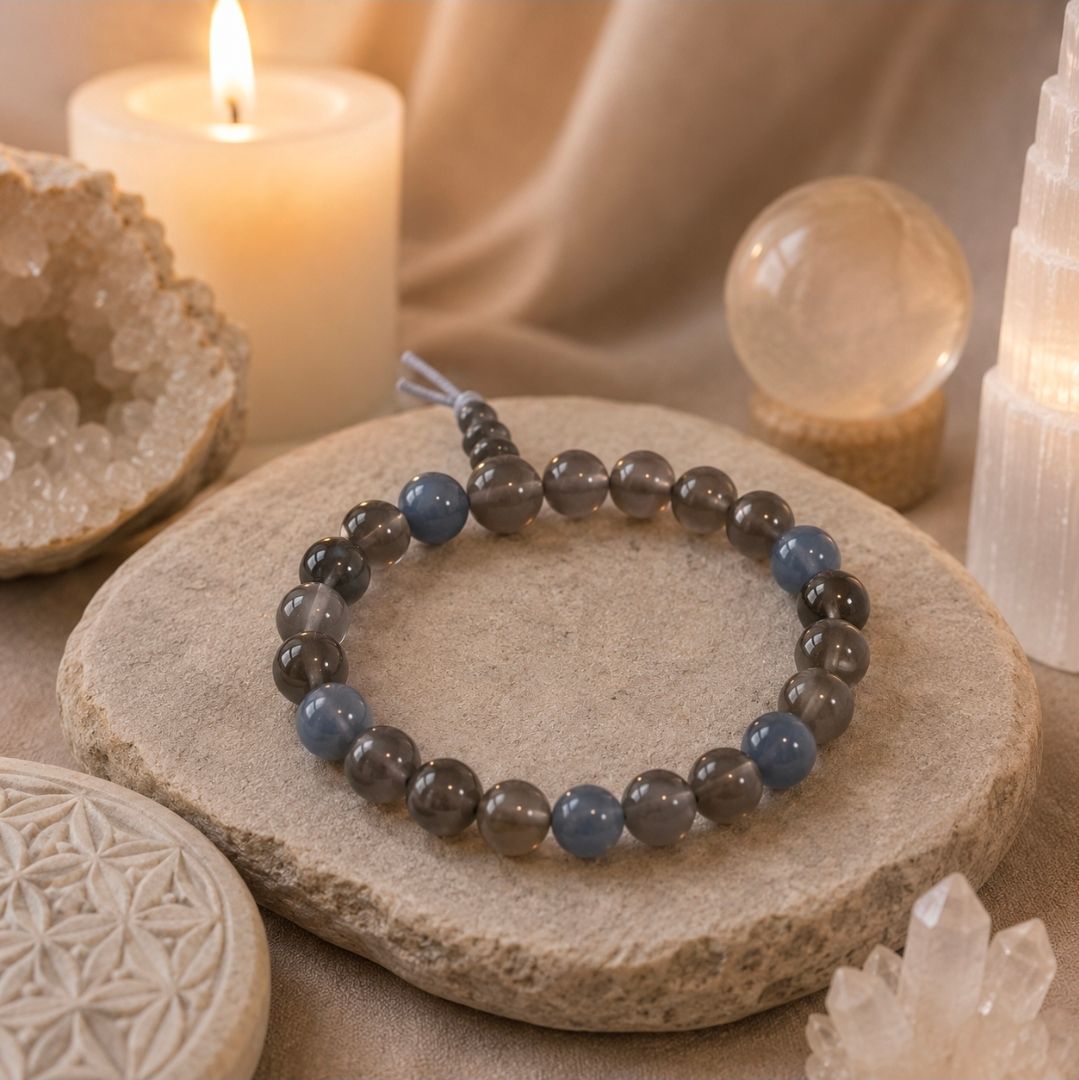 Armband Agaat - Kralen / Grijs
