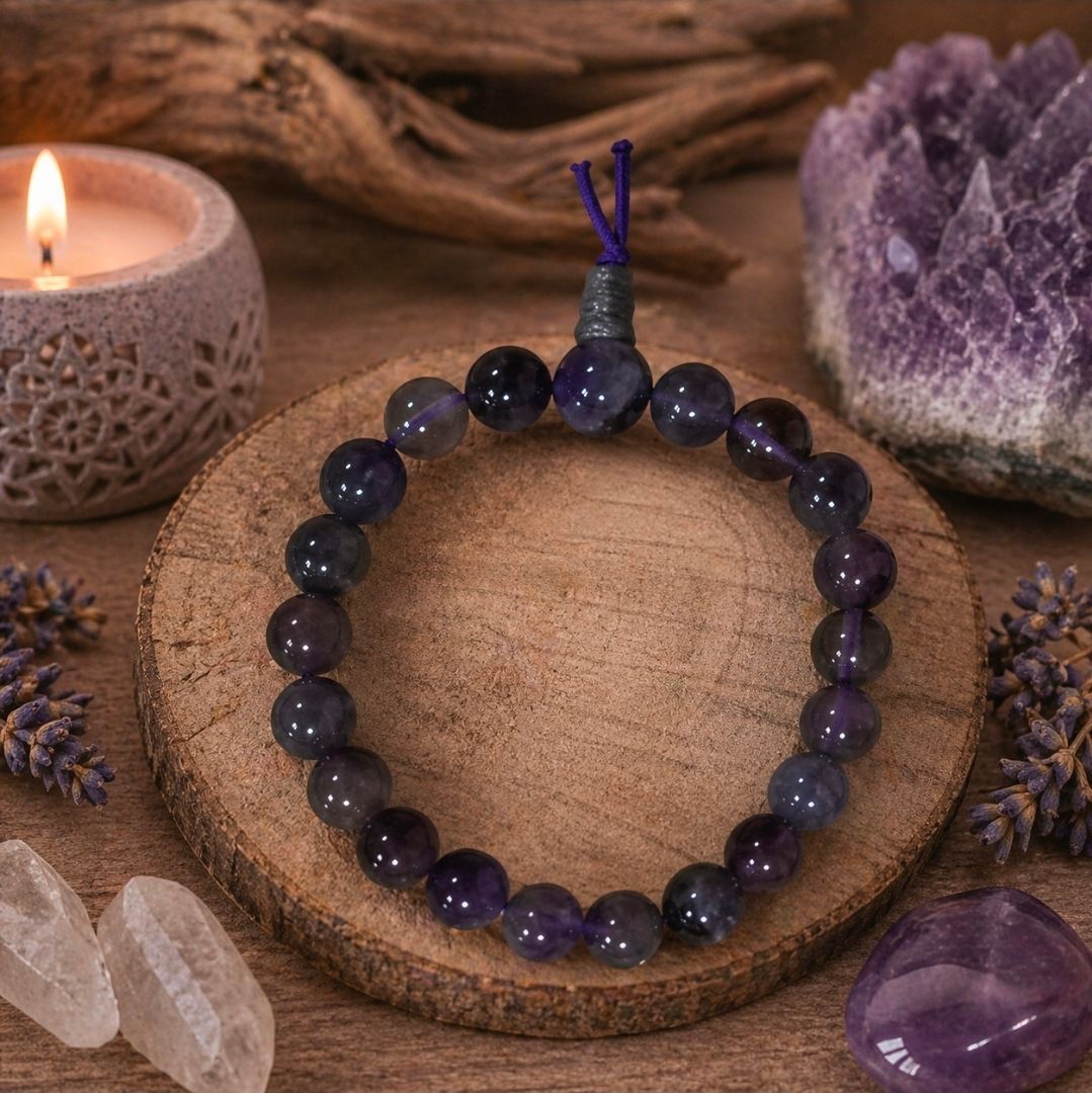 Armband Amethist - Kralen (geboortesteen februari)