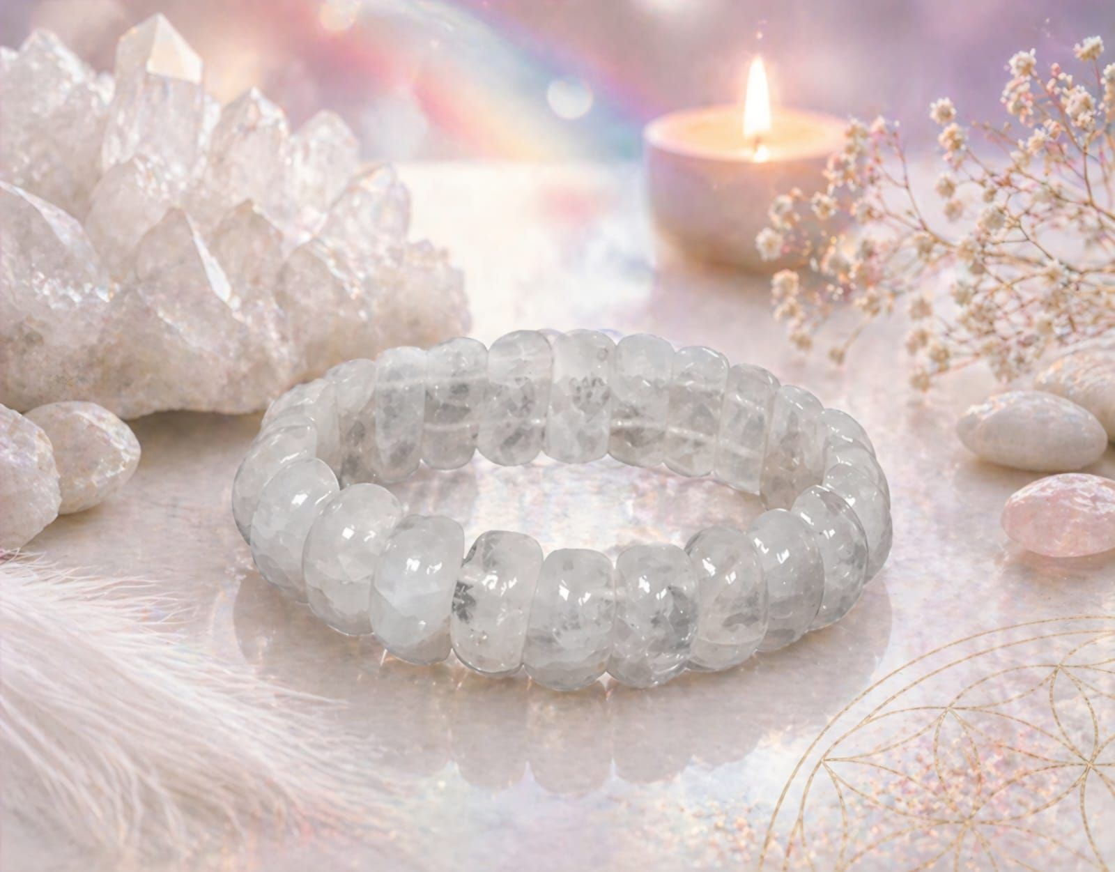 Armband Bergkristal Fantasy - Ovaal Kwarts