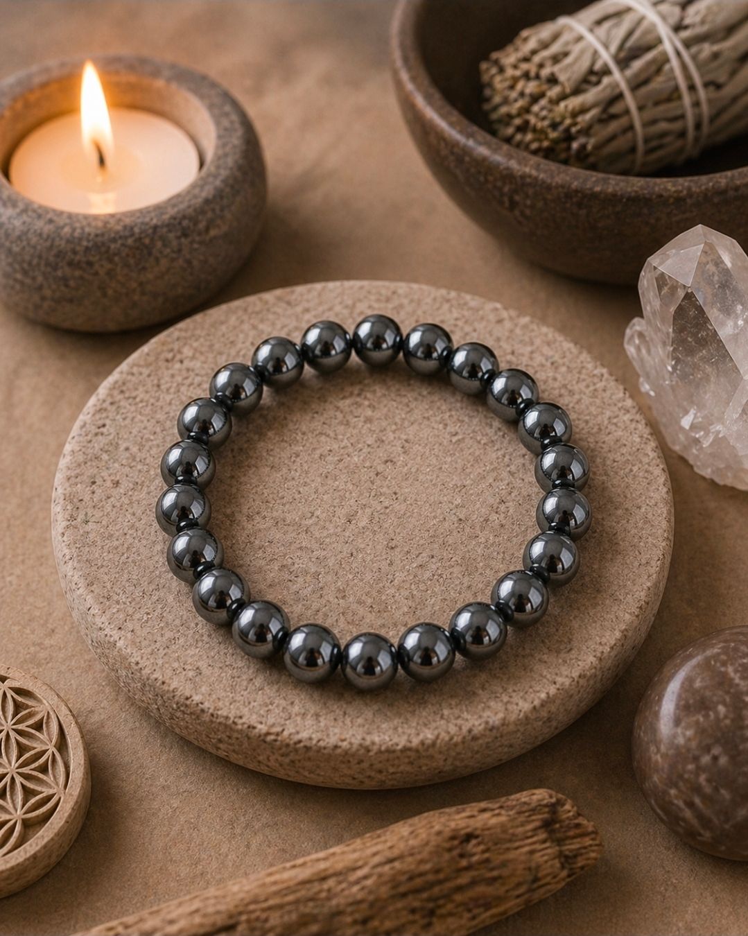 Armband Hematiet - Kralen / Versie 2