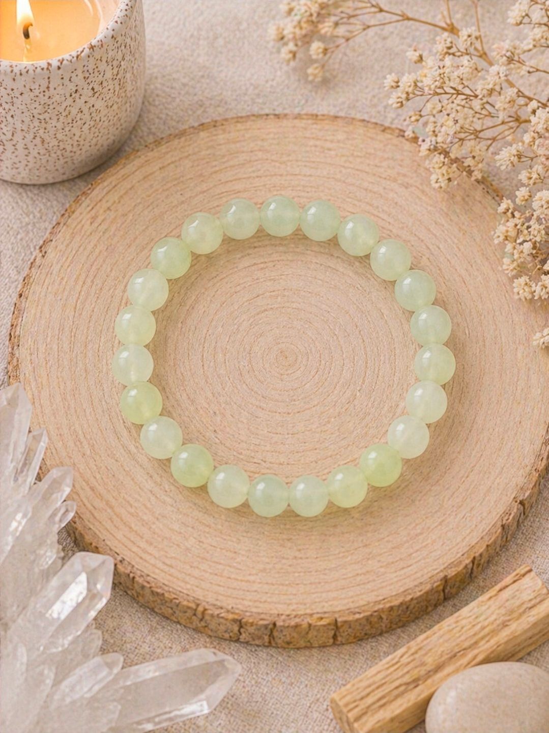Armband Jade Groen / Serpentijn, versie 2 - Kralen