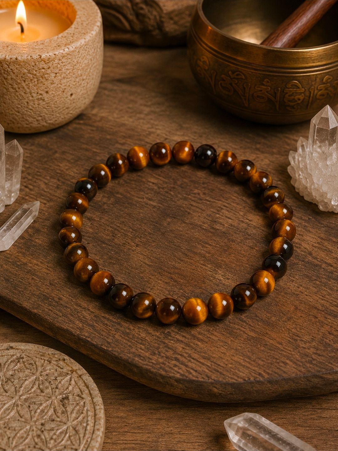 Armband Kattenoog / Tijgeroog / Valkenoog - Kralen