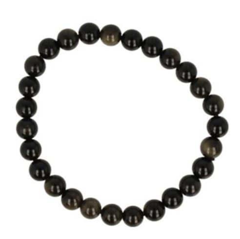 Armband Obsidiaan Goud - Kralen