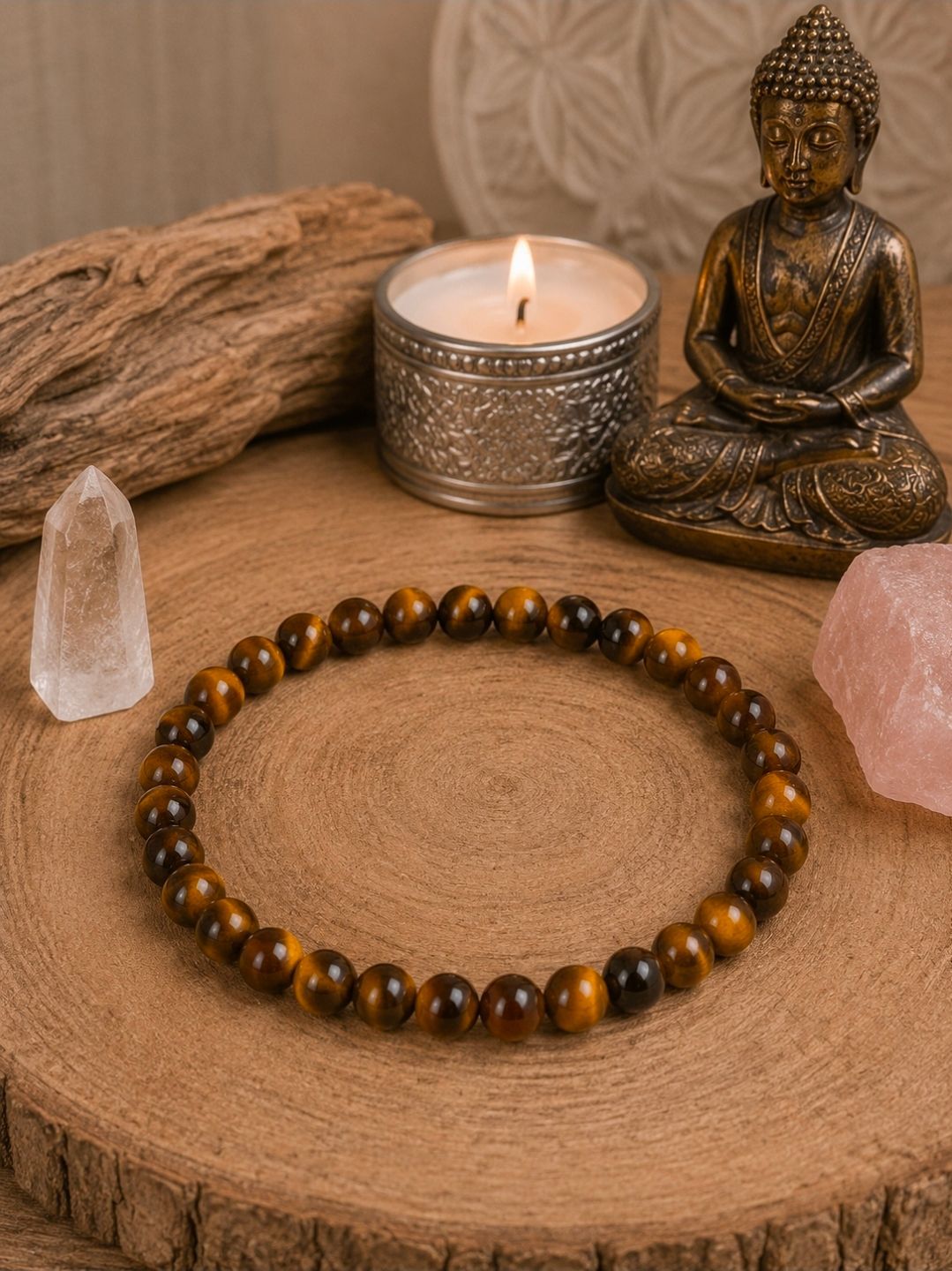 Armband Tijgeroog - Kralen 4 mm