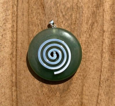 Aventurijn Donut hanger - Spiraal / 4 cm