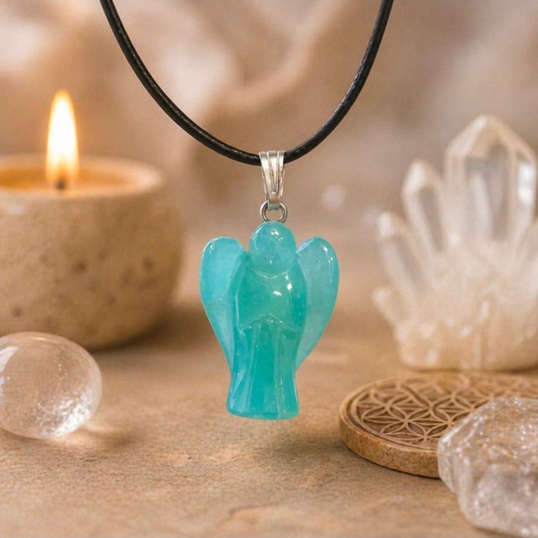 Aventurine Angel Pendant - 2 cm