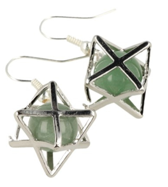 Aventurijn Groen oorbellen