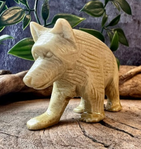 Bezige Beer Speksteen - 7,5 cm (lopend)