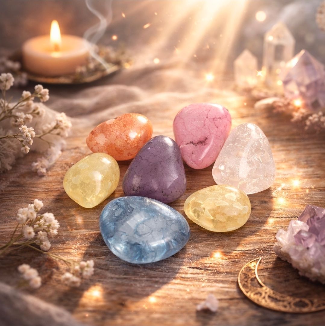 Bergkristal Crackle Mix - Per Stuk