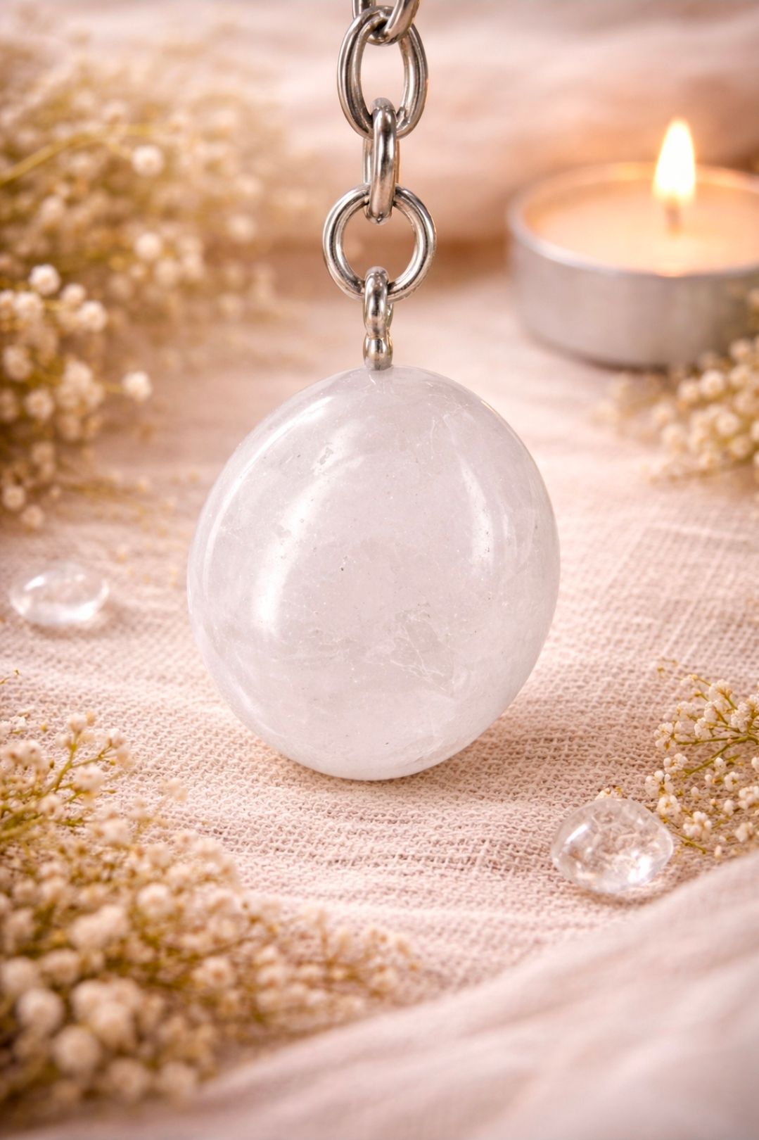 Bergkristal Sleutelhanger