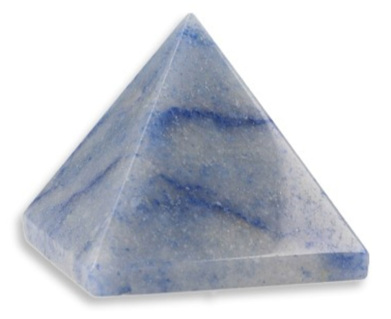 Blauwe Kwarts Edelsteen Piramide - 2,5 cm