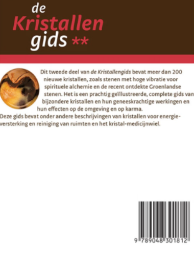 Boekomslag met diverse kristallen. Tekst: 