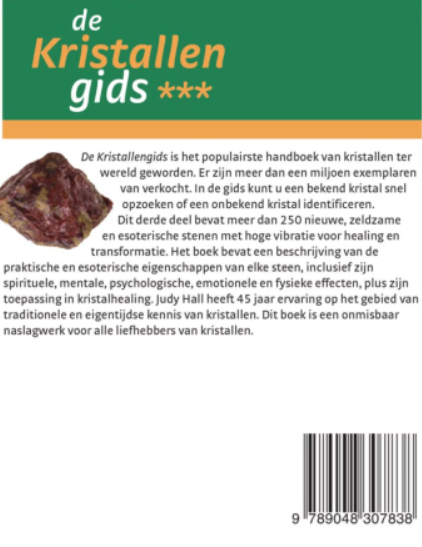 Omslag van het boek met verschillende kleurrijke kristallen. De titel luidt: 