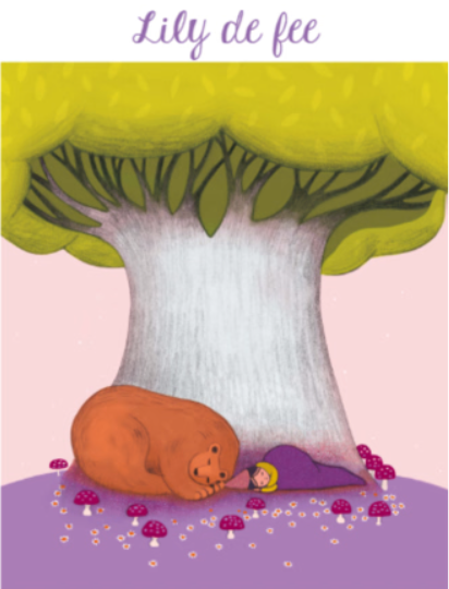 Doosje met kindermeditatiekaarten met illustraties en tekst in het Nederlands.