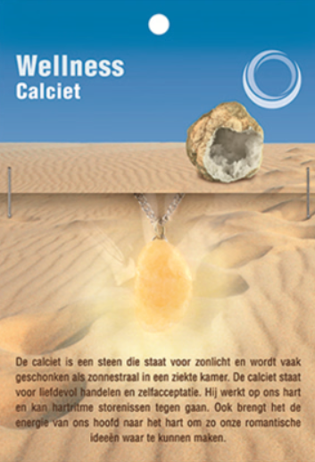 Calciet Geel Gezondheidshanger + Ketting