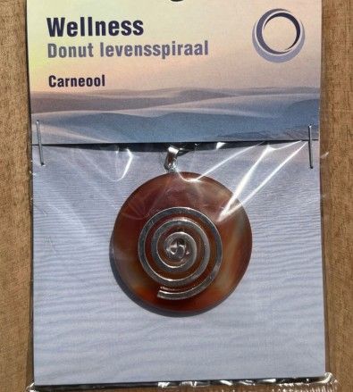 Carneool Donut hanger - Spiraal / 4 cm