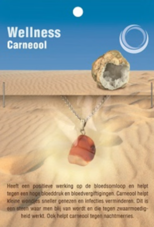 Carneool Gezondheidshanger + Ketting