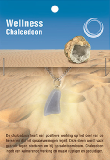 Chalcedoon Gezondheidshanger + Ketting