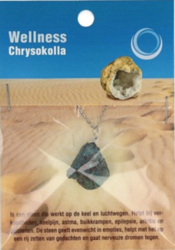 Chrysokolla Gezondheidshanger + Ketting
