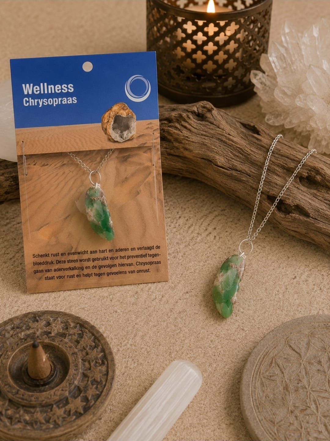 Chrysoprase Health Pendant   Necklace