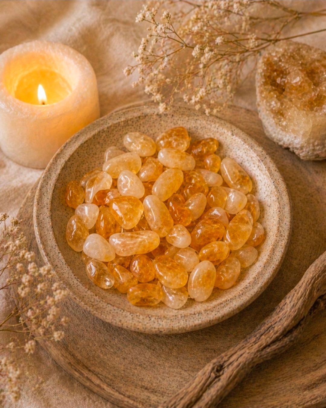 Citrine Gemstone (heated) - Per 2 pieces / 1- 2 cm