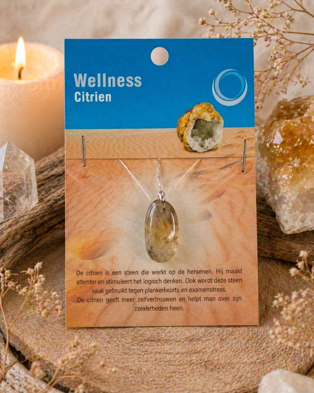 Citrine Health Pendant   Necklace