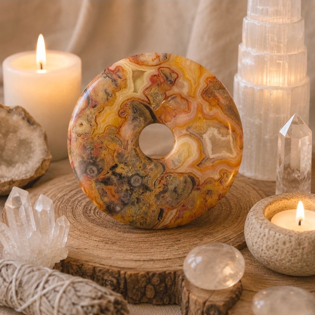 Crazy Lace Agaat Donut - 40 MM