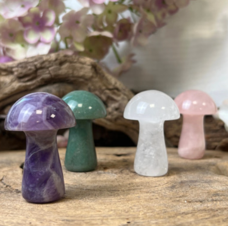 Rozekwarts Massage Paddenstoel - 5 cm