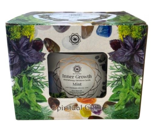 Edelsteen Palo Santo Geurkaars - Inner Growth / Met Maansteen