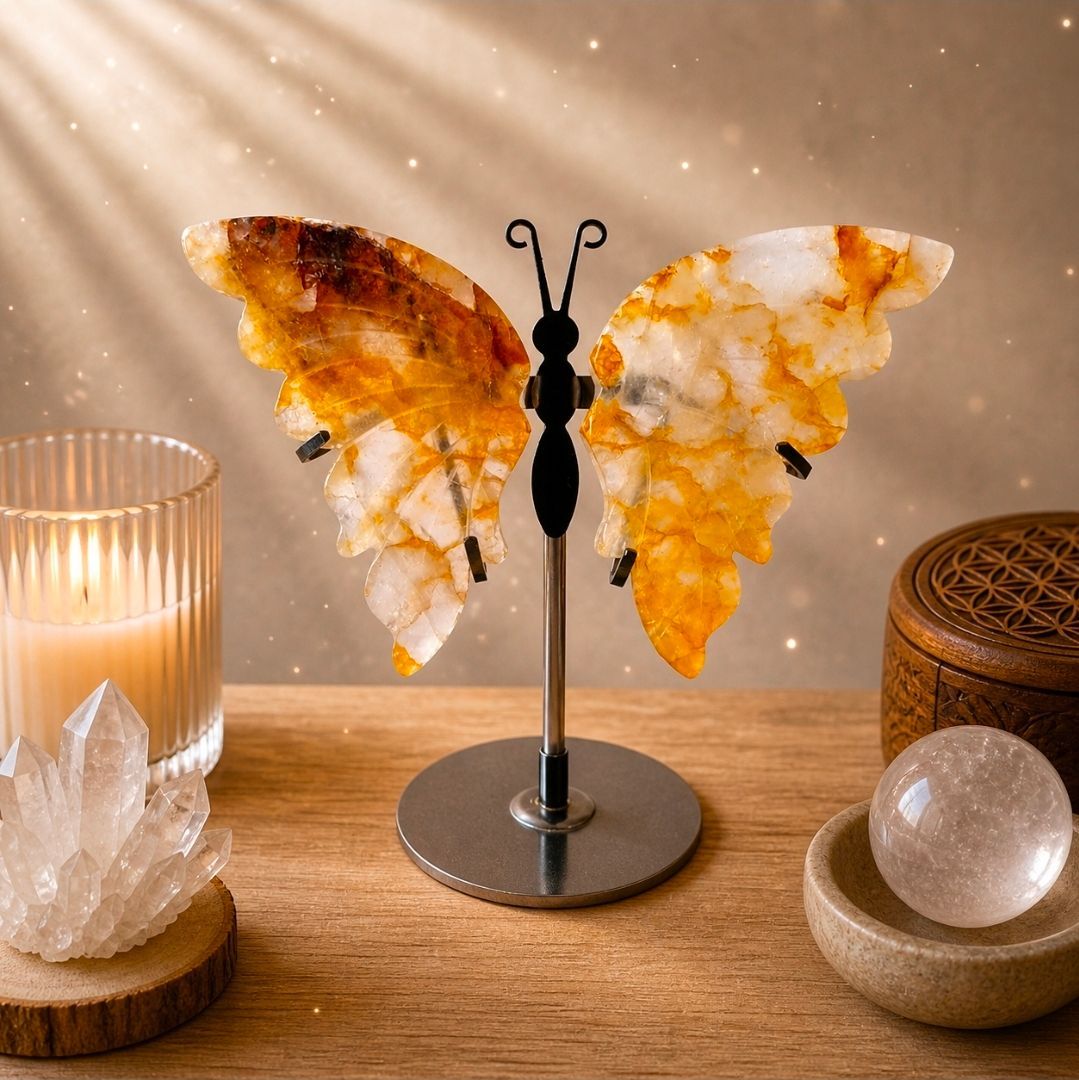 Golden Healer Butterfly on Stand - 12-14 cm (MG)