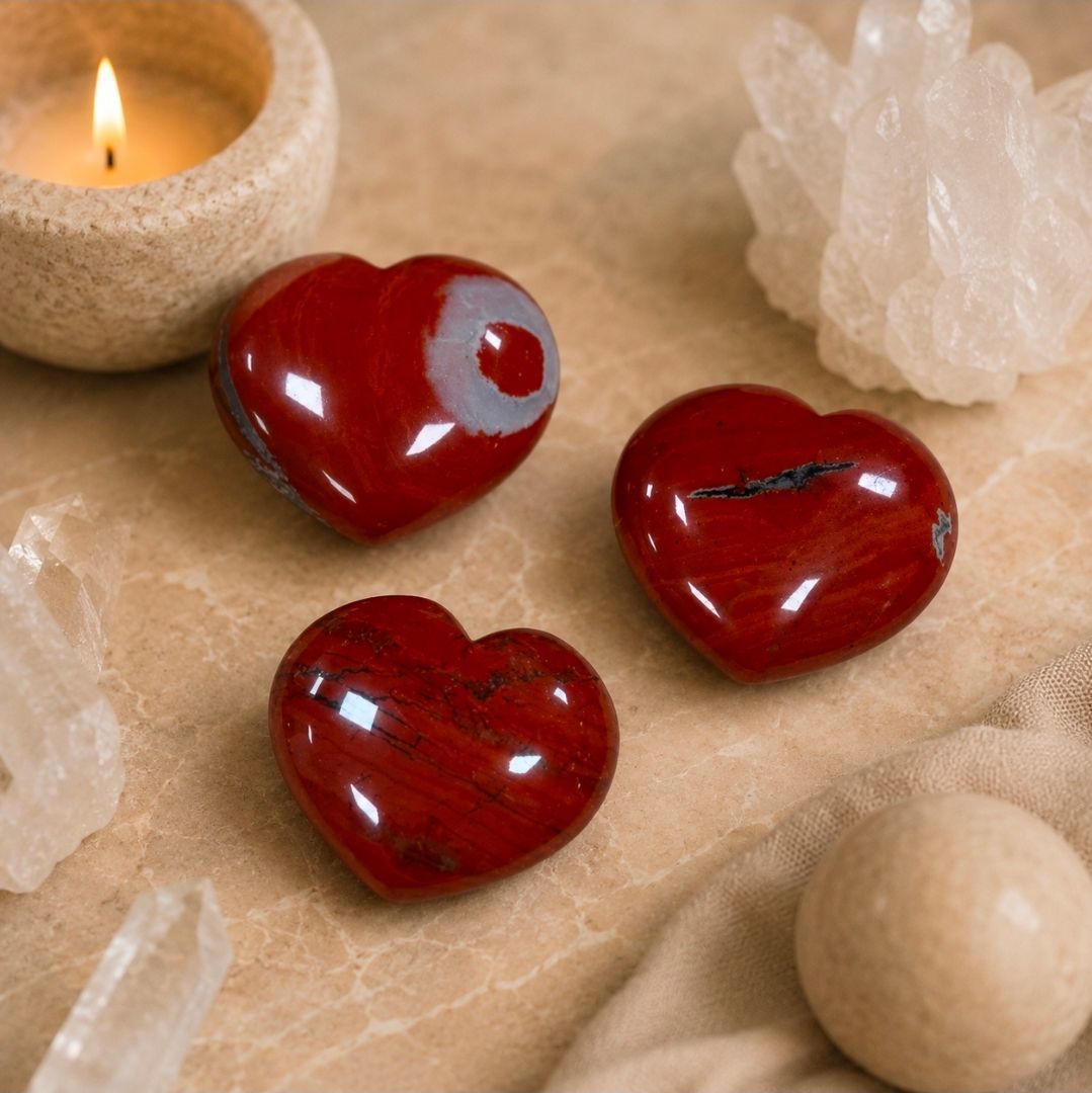 Hart Jaspis Rood - 4.5 cm