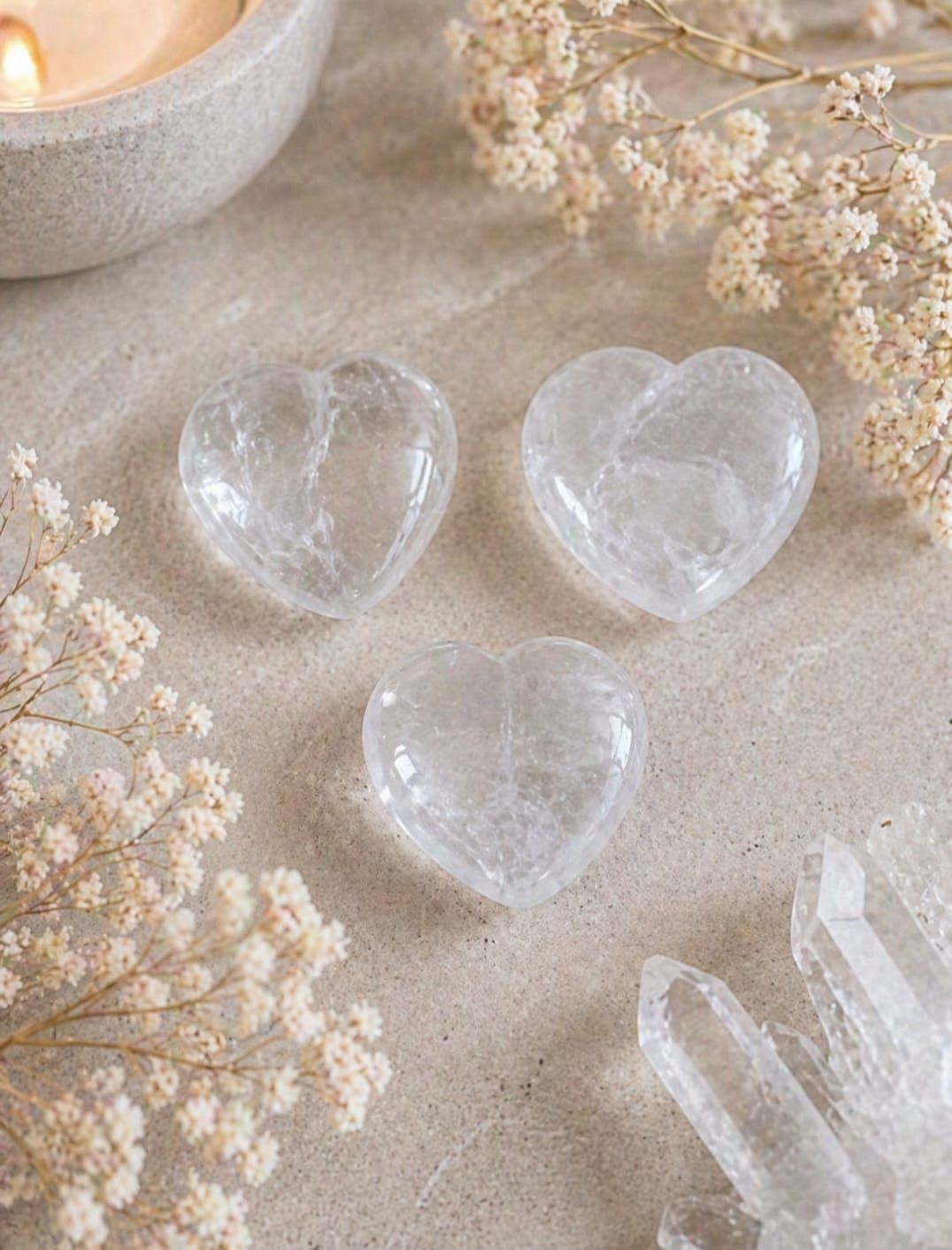 Hartje Bergkristal - 3 cm