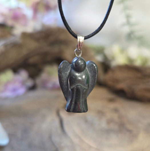 Hematiet Engelen Hanger - 2 cm