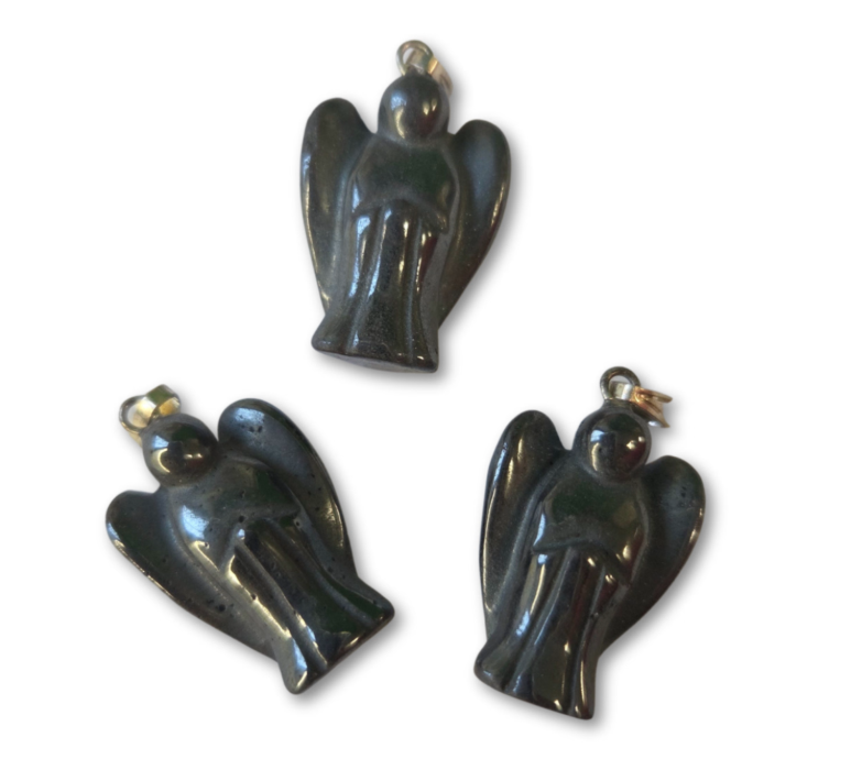 Hematiet Engelen Hanger - 2 cm