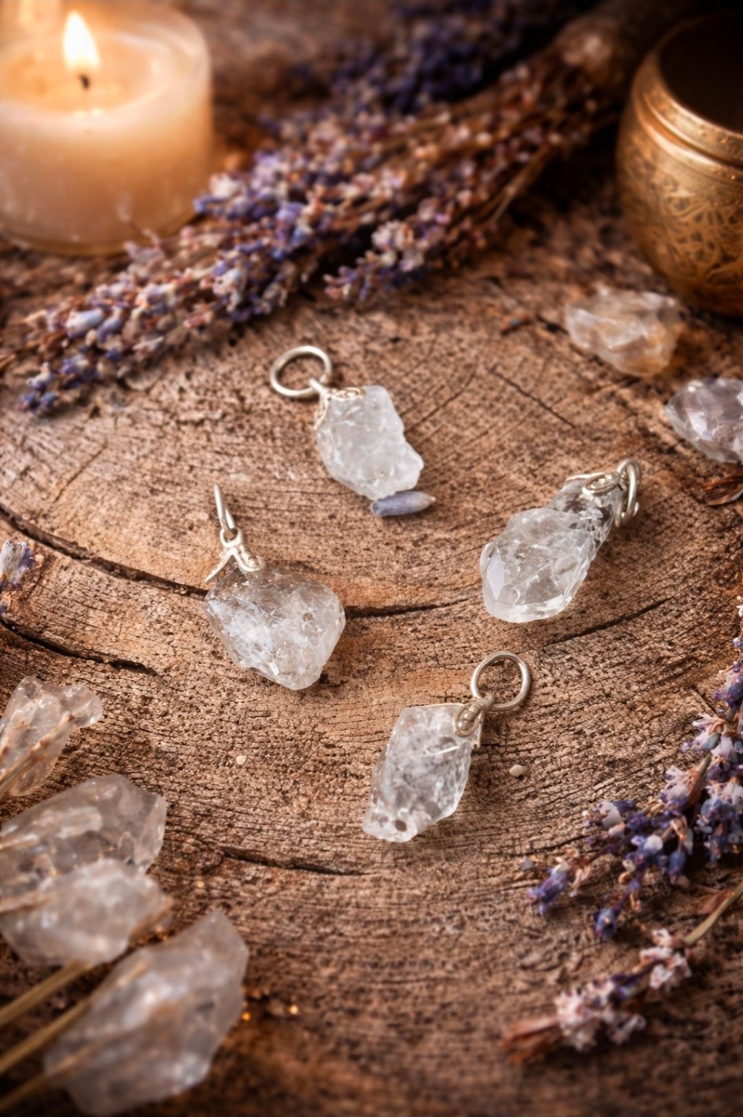 Herkimer Diamant Edelsteen Hanger (geboortesteen april)