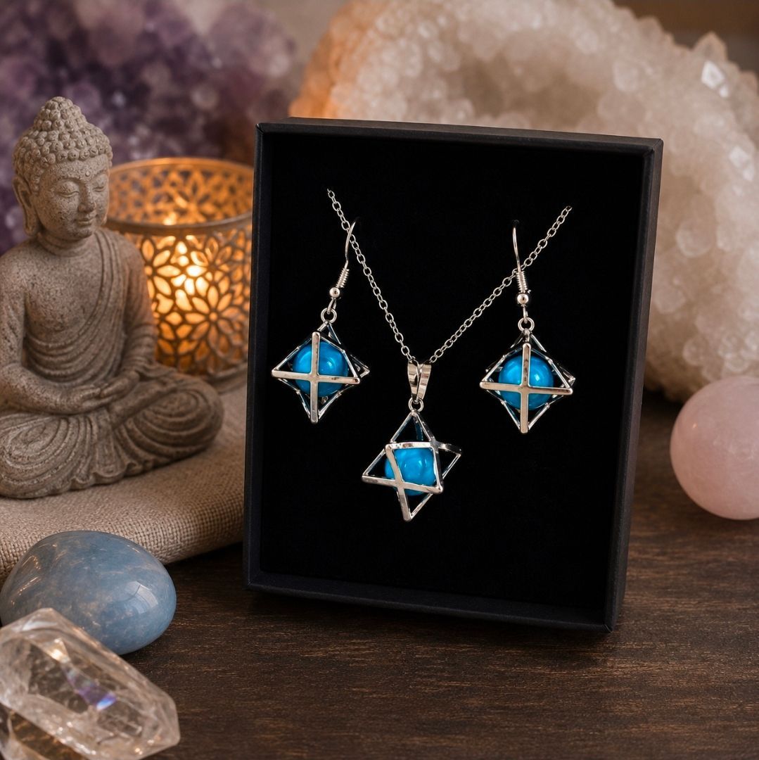 Howliet Blauw Sieraden Set