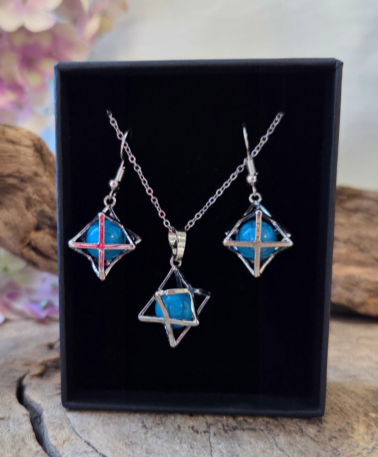 Howliet Blauw Sieraden Set