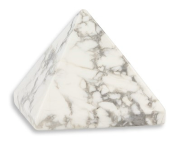 Howliet Wit Edelsteen Piramide - 2,5 cm