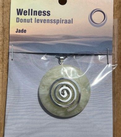 Jade Donut hanger - Spiraal / 4 cm