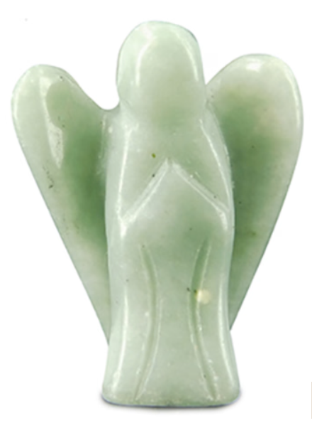 Jade Serpentijn Engel Hanger / 2 cm