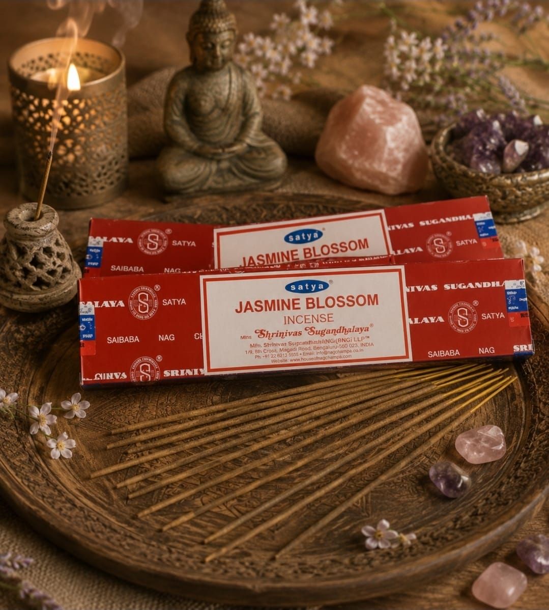 Jasmine Blossom - Satya Incense / 12 pcs.