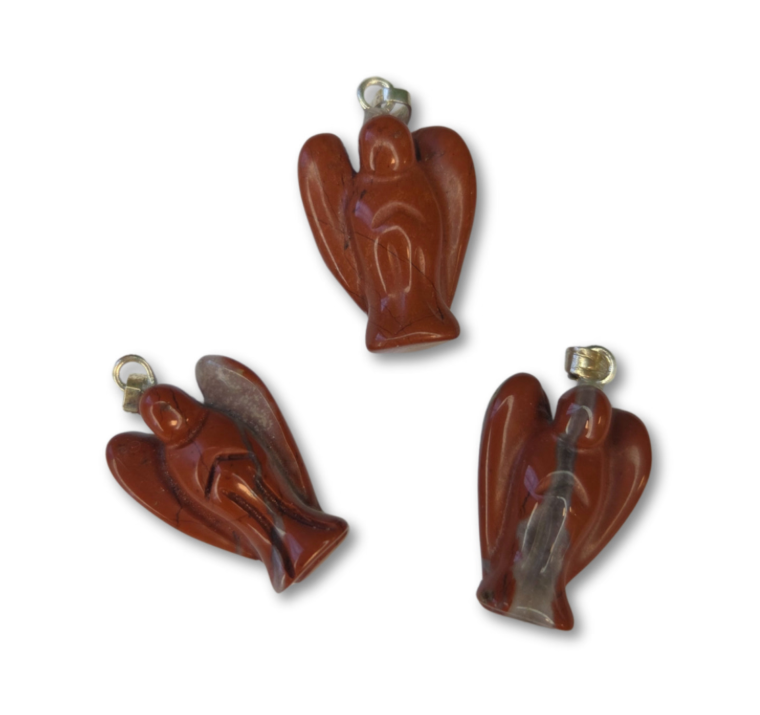 Jaspis Rood Engelen Hanger - 2 cm
