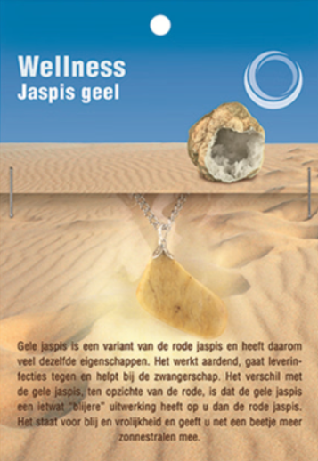 Jaspis Geel Gezondheidshanger + Ketting