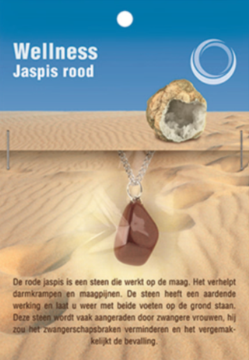 Jaspis Rood Gezondheidshanger + Ketting
