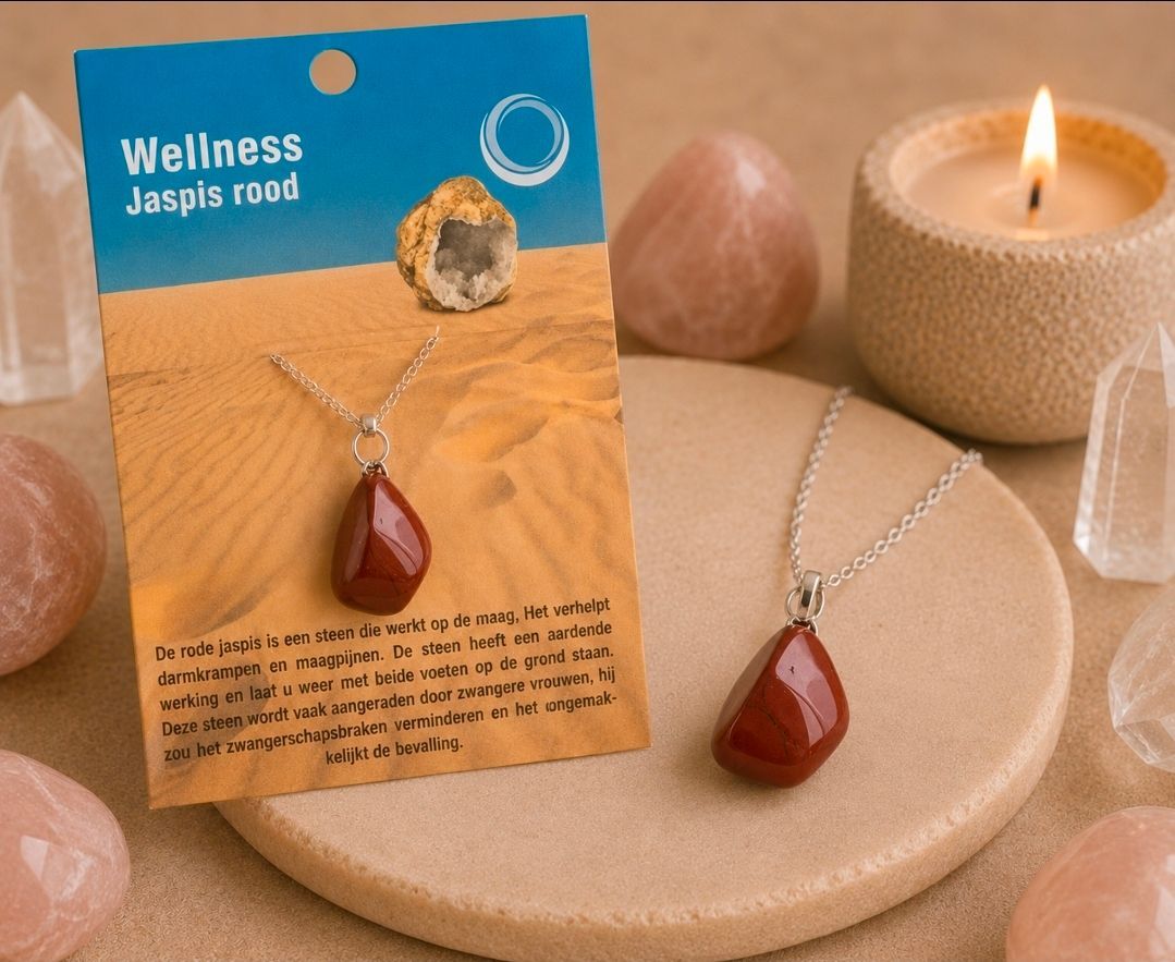 Jasper Red Health Pendant   Necklace