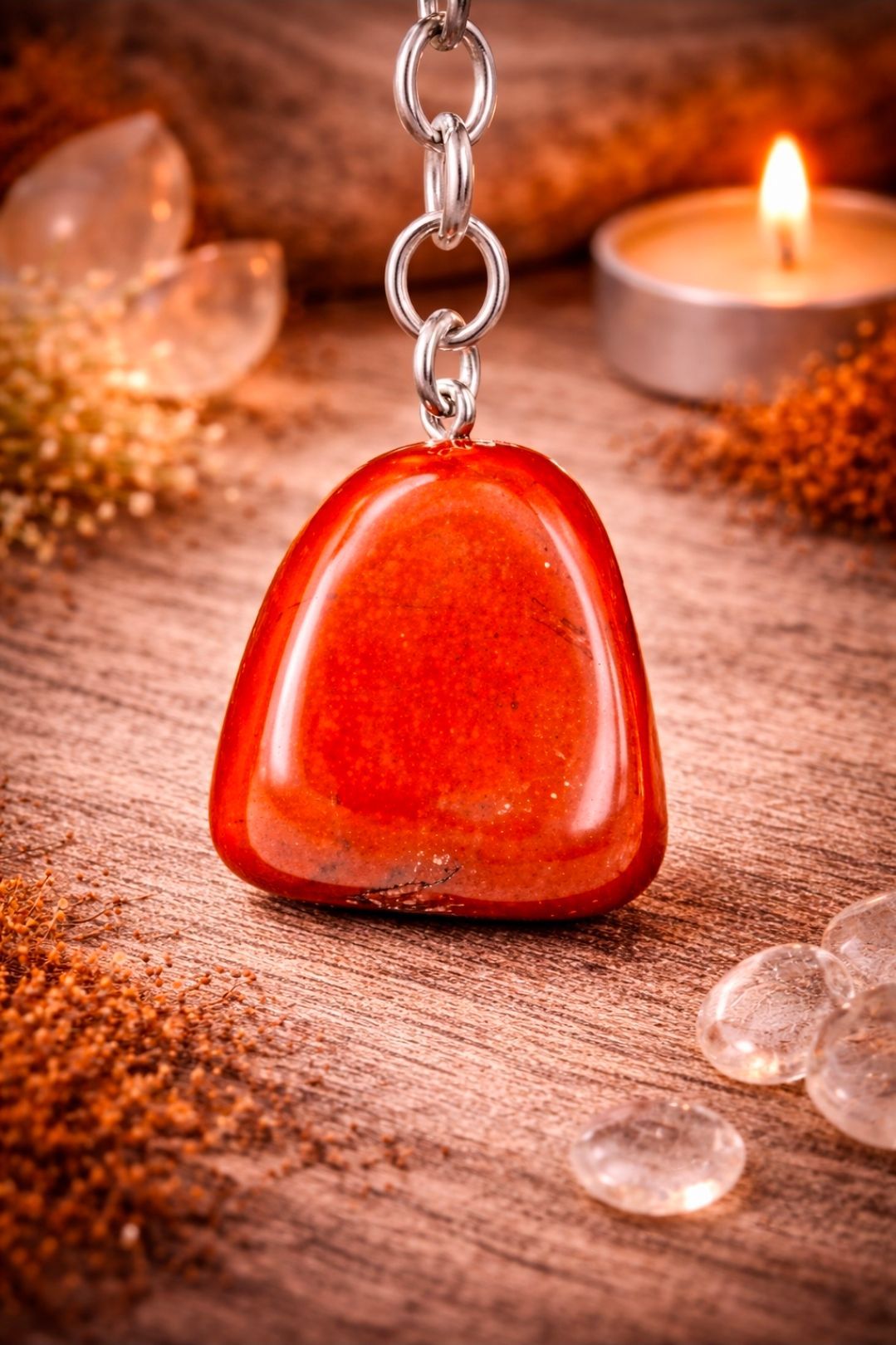 Jaspis Rood Sleutelhanger